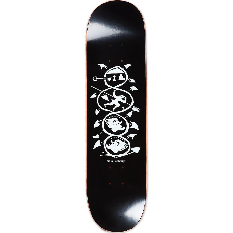 Custom Skateboard Deck For High-Speed Rides-Polar Skate Co Shin Sanbongi Spiral of Life Deck Black 8.25