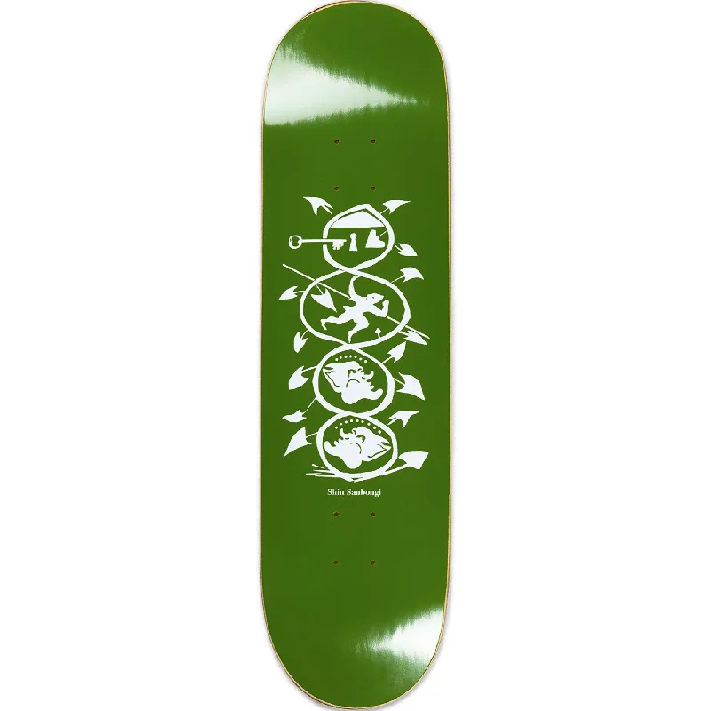 Personalized Skateboard Deck For Custom Graphics-Polar Skate Co Shin Sanbongi Spiral of Life Deck Olive 8.125