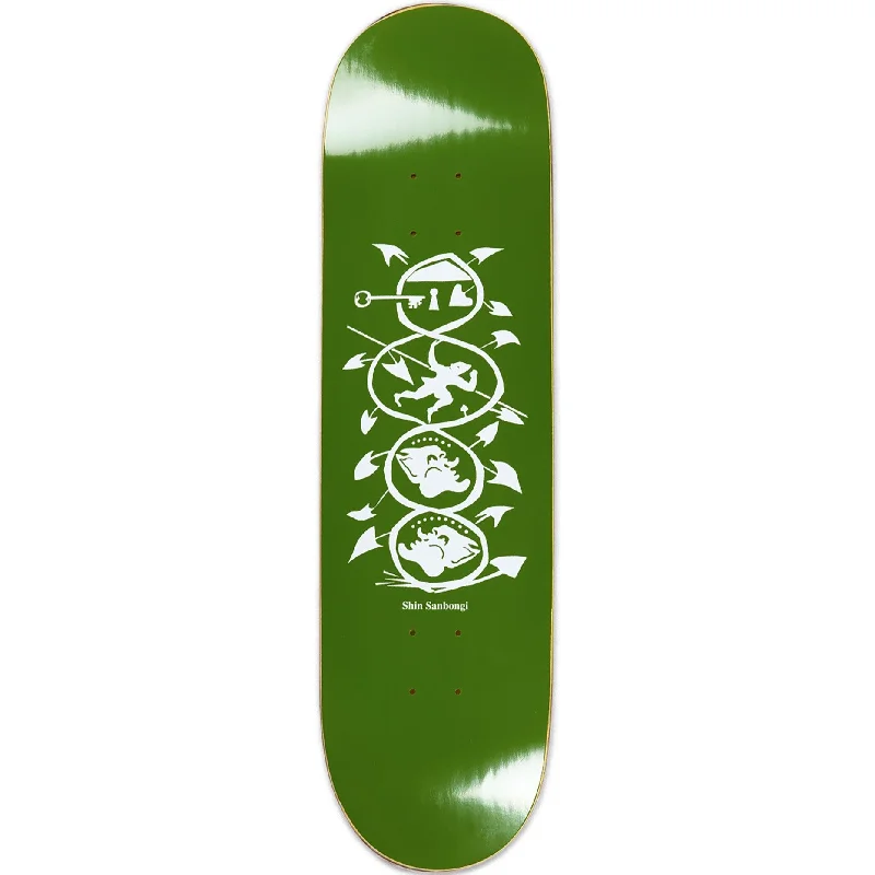 Personalized Skateboard Deck For Custom Skateboards-Polar Skate Co Shin Sanbongi Spiral of Life Deck Olive 8.5