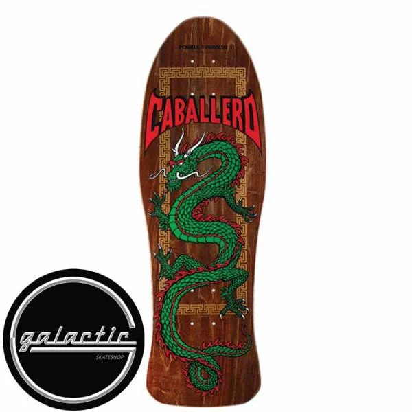 Custom Skateboard Deck For All Ages-Powell Cab Chinese Dragon Deck 10" Brown