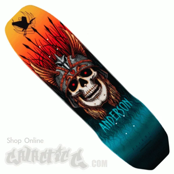 Custom Skateboard Deck For Custom Shapes And Sizes-Powell Flight Andy Anderson Heron Skull Pro Flight 289 K20 Deck 8.45"