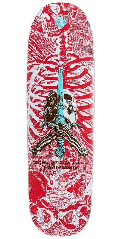 Custom Skateboard Deck For Athletic Performance-Powell-Peralta Flight Ray Rodriguez Skull & Sword 05 Skateboard Deck - Red/White - 9.26"