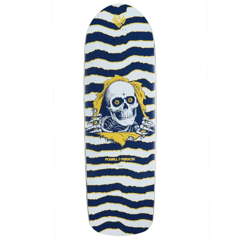 Custom Skateboard Deck For Classic Skate Style-Powell-Peralta Flight Ripper 6 Skateboard Deck - White/Blue - 9.70"