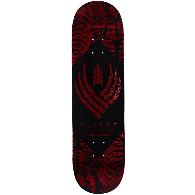 Personalized Skateboard Deck For Urban Riders-Powell-Peralta Flight Skeleton Skateboard Deck - Red Foil - 8.38"