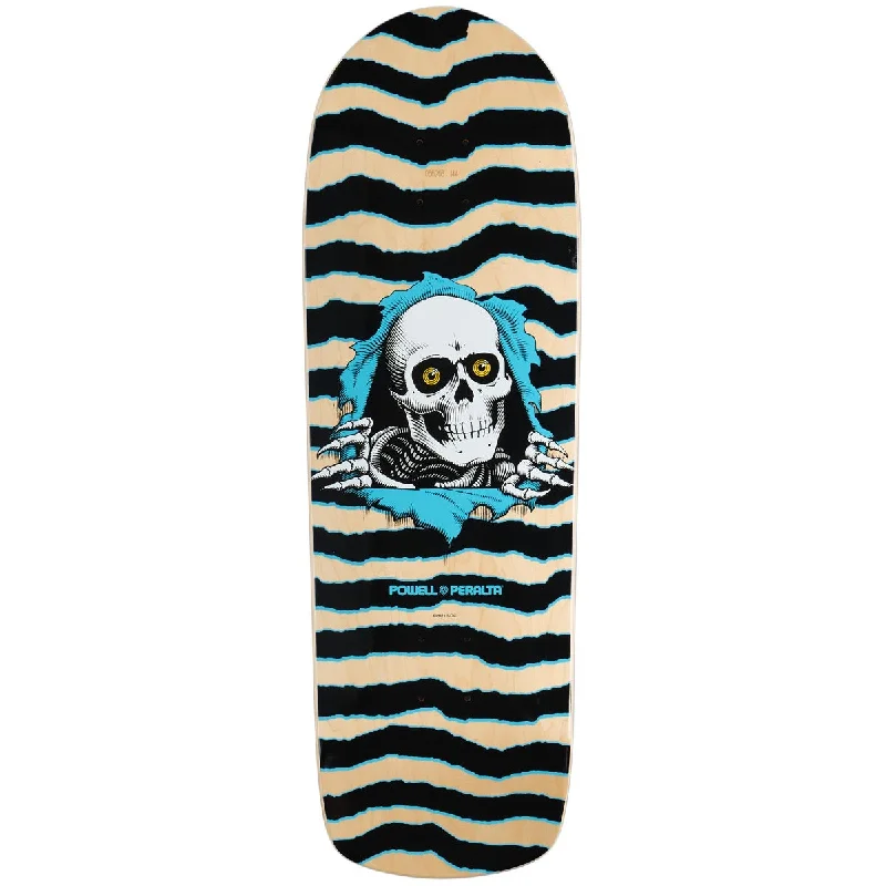 Personalized Skateboard Deck For Custom Skating-Powell-Peralta Old School Ripper 16 Skateboard Deck - Natural/Blue - 9.89"