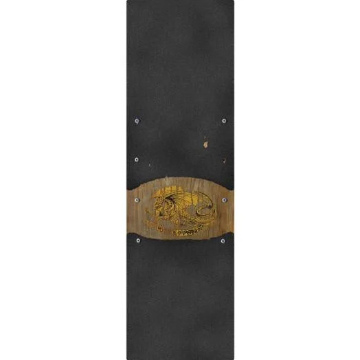 Skateboard Grip Tape For Reduced Foot Slippage-Powell Peralta Oval Dragon 03 Black 9" x 33" Griptape Sheet