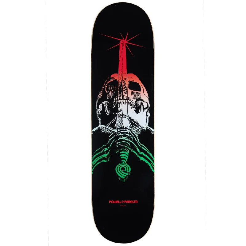 Custom Skateboard Deck For Smooth Decks-Powell-Peralta Ray Rodriguez Skull & Sword Skateboard Deck - Green Fade - 8.25"