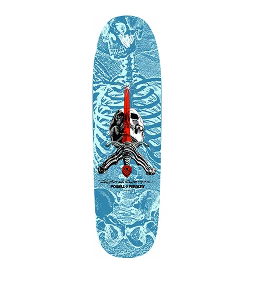 Custom Skateboard Deck For Urban Lifestyle-Powell Peralta - Rodriguez - Skull & Sword - Light Blue - Flight 9.26