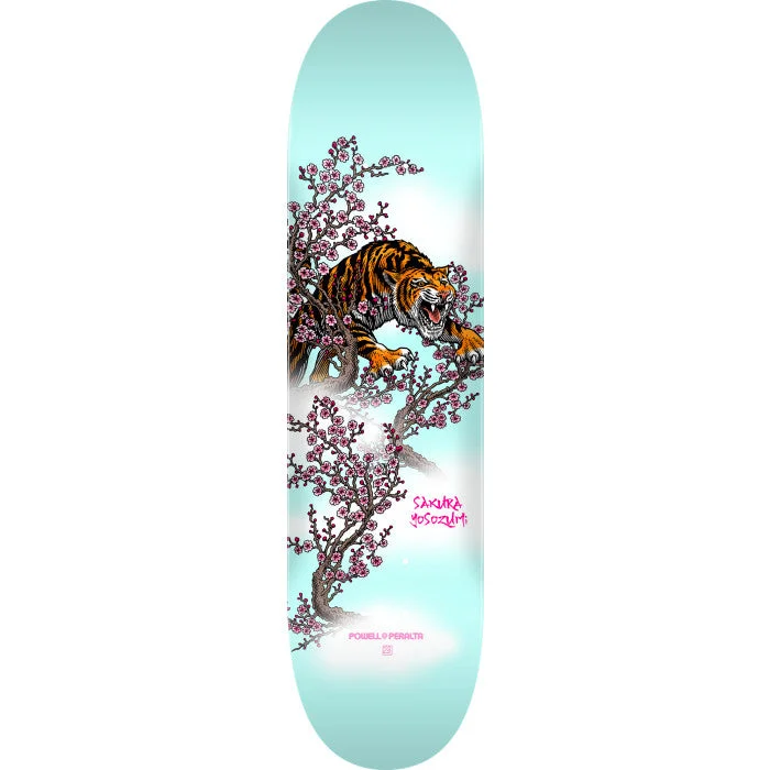 Custom Skateboard Deck For Smooth Rides-Powell Peralta - Yosozumi Tiger - Light Blue - 8.0"