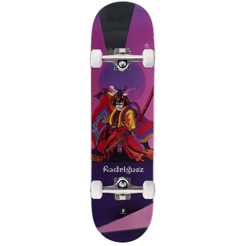 Custom Skateboard Deck For Athletic Performance-Primitive Rodriguez In Peace Deck Skateboard Complete - Purple - 8.125"