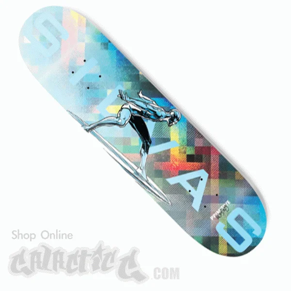 Personalized Skateboard Deck For Artistic Expression-Primitive Silvas Silver Surfer Deck 8.38"