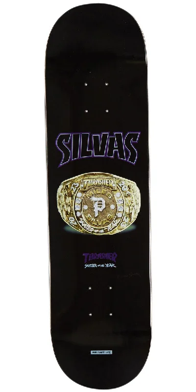 Custom Skateboard Deck For Smooth Decks-Primitive Silvas SOTY Skateboard Deck - Black - 8.25"