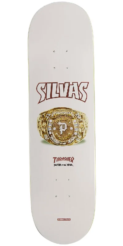 Custom Skateboard Deck For Custom Color Patterns-Primitive Silvas SOTY Skateboard Deck - White - 8.50"