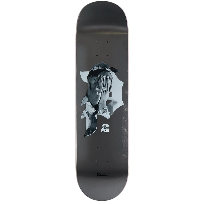 Custom Skateboard Deck For Custom Appearance-Primitive x Tupac Brilliance Skateboard Deck - Silver - 8.125"