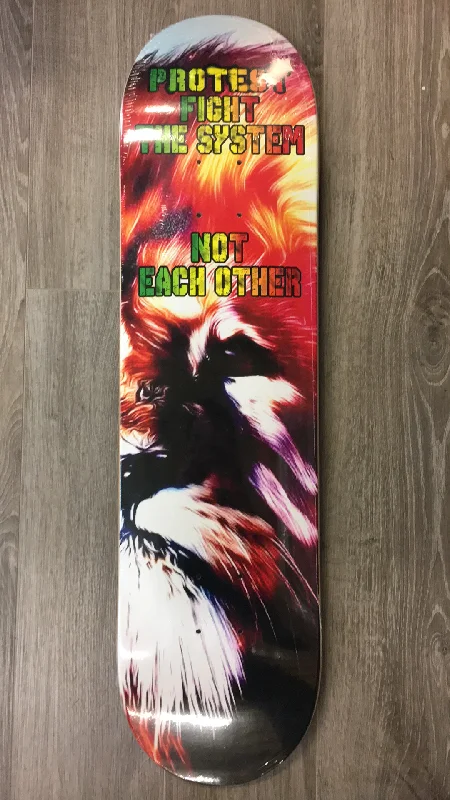 Custom Skateboard Deck For Pushing Boundaries-Protest Lion Head Deck