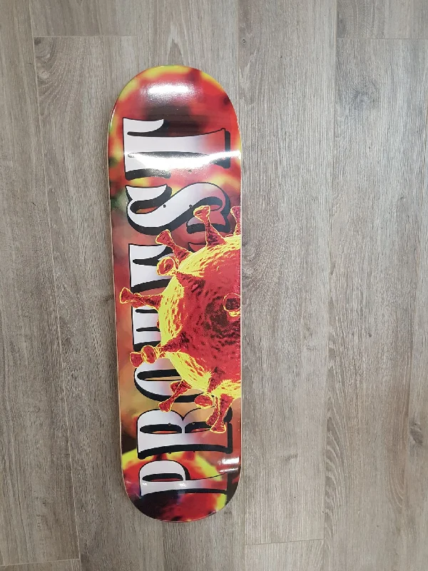 Custom Skateboard Deck For Custom Logo Designs-Protest Red Virus Deck