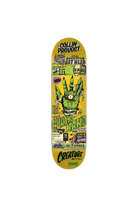 Custom Skateboard Deck For Smooth Rides-Provost Cursed Hand 8.47in x 31.98in Creature Decks