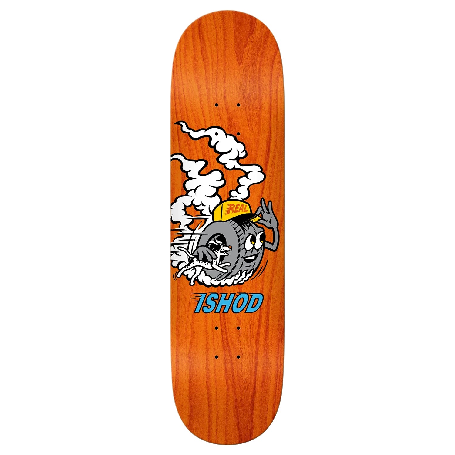 Custom Skateboard Deck For All Ages-Real Ishod EZ Mascot Twin Tail Deck 8.25"