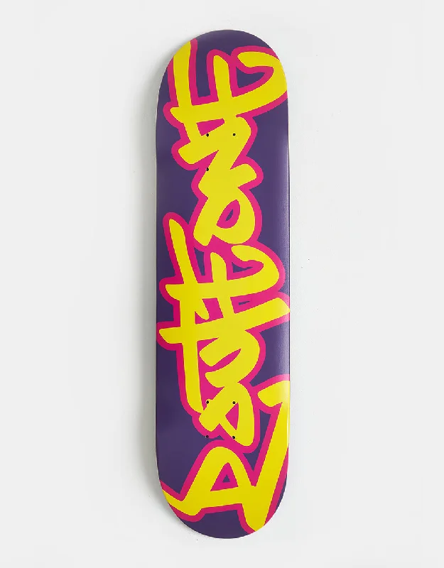 Personalized Skateboard Deck For Street Wear-Route One Bricks Tag Skateboard Deck - Purple/Yellow