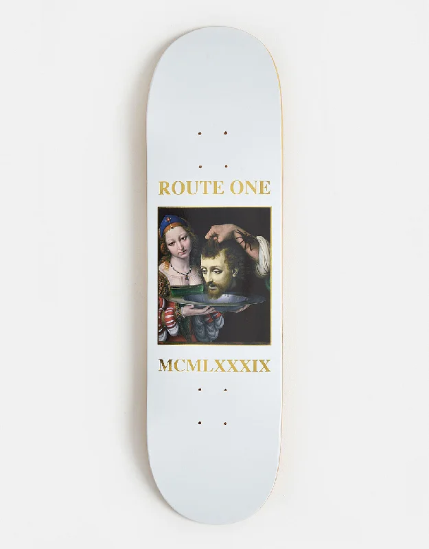 Custom Skateboard Deck For High-Speed Skateboarding-Route One MCMLXXXIX Served Skateboard Deck - 8.75"