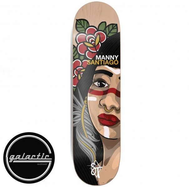 Custom Skateboard Deck For Custom Size Options-Sandlot Times Solos Taina Manny Santiago Deck 8.0"