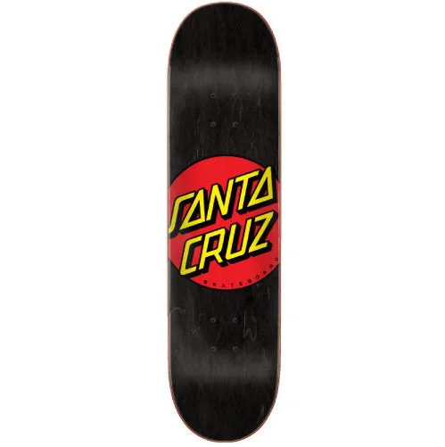 Personalized Skateboard Deck For Unique Custom Artwork-Santa Cruz Classic Dot Skateboard Deck Black 8.25"