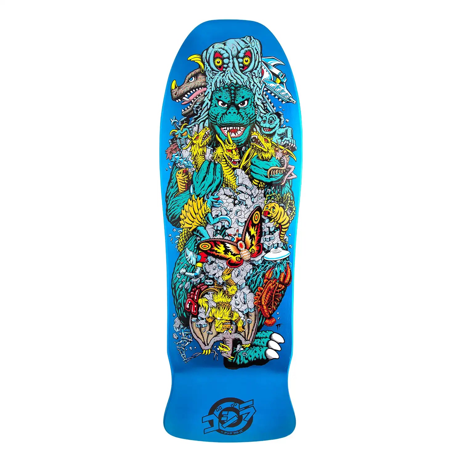 Custom Skateboard Deck For All Ages-Santa Cruz x Godzilla Kaiju Roskopp Skateboard Deck