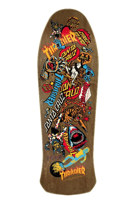 Custom High-Quality Skateboard Deck-Santa Cruz x Thrasher Salba Oops 10.4" Deck