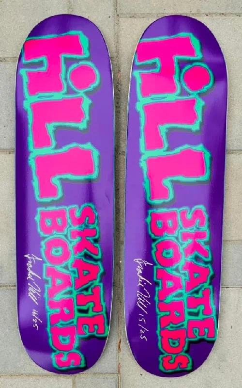 Custom Skateboard Deck With Logo-Hill Skateboards - Logo Deck - SIGNED