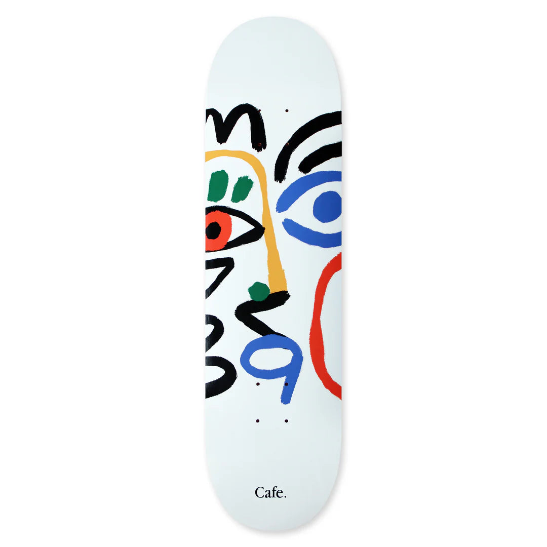 Custom Skateboard Deck For Beginners And Experts-Skate Cafe Marcello Skateboard Deck (White) - 8.5