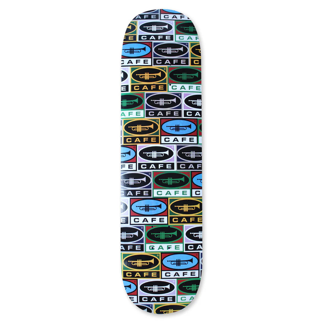 Custom Skateboard Deck For DIY Skateboards-Skate Cafe Trumpet Collage Skateboard Deck - 8.5 C2 Shape