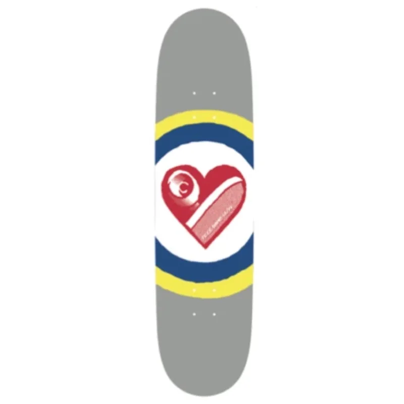 Custom Skateboard Deck For Skateparks-Skate Heart Deck (Grey) 8.25