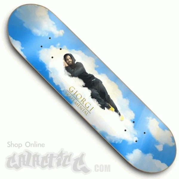 Custom Skateboard Deck For Custom Stain Finish-Skate Mental Giorgi Clouds Deck 8.4"