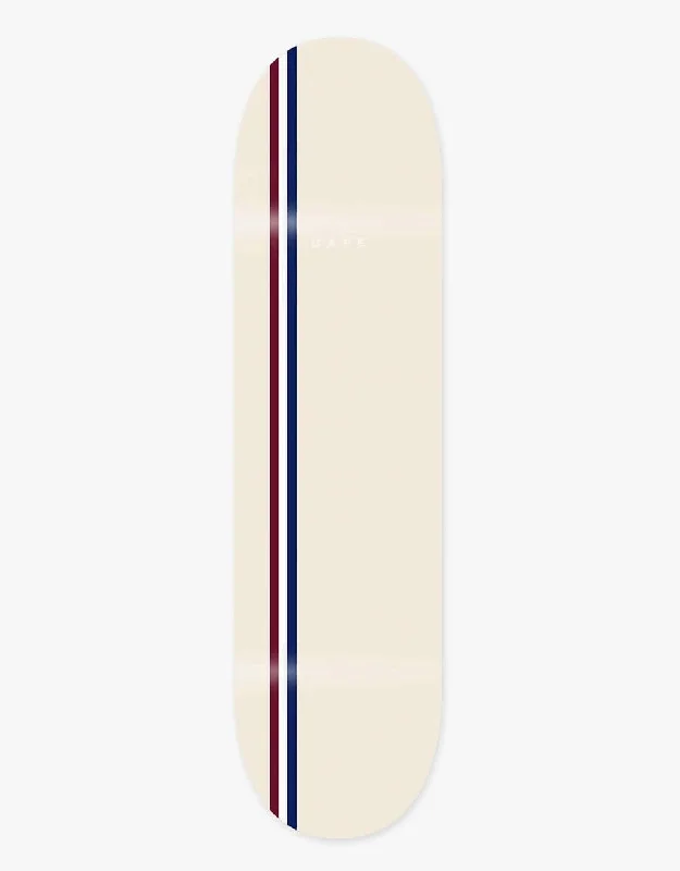 Custom Skateboard Deck For Custom Stain Finish-Skateboard Café Stripe Skateboard Deck - Cream/Burgundy