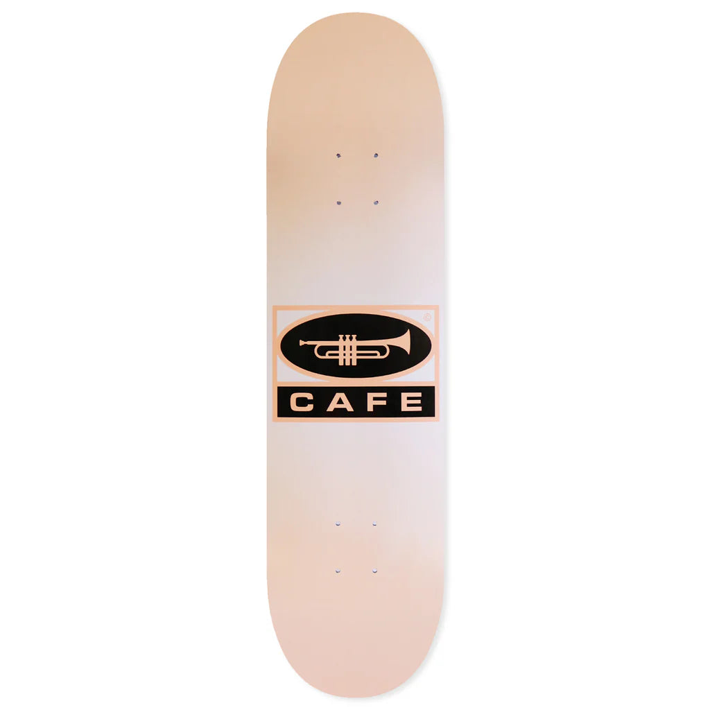 Personalized Skateboard Deck For Urban Adventure-Skateboard Cafe Trumpet Logo Skateboard Deck Peach / White Fade - 8.38