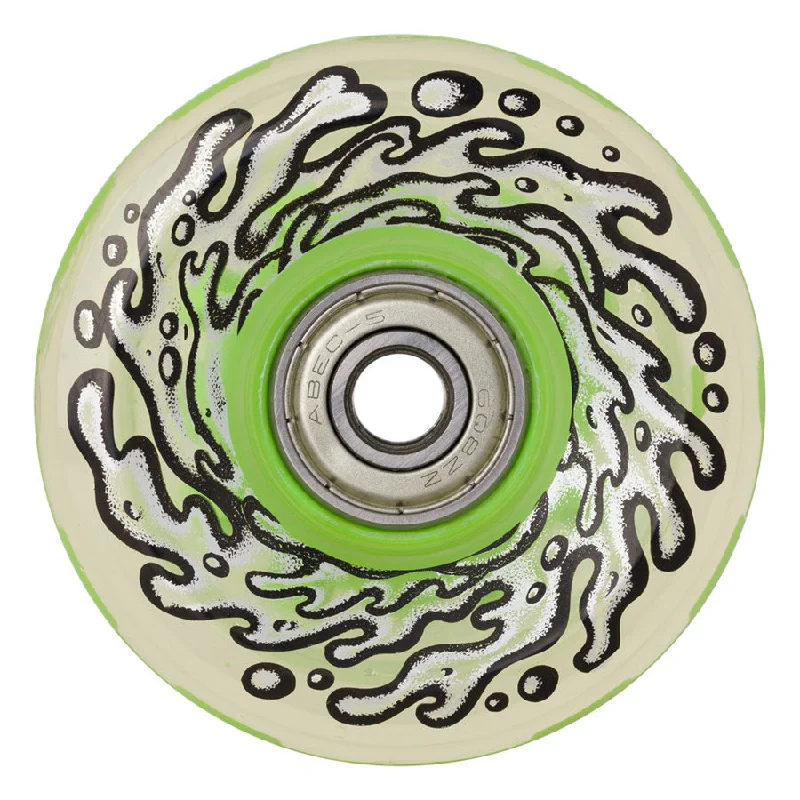 Skateboard Wheels For Smooth Rolling-Slime Balls - Light Ups w/Green LED and Bearings - OG Slime - 78A/60MM