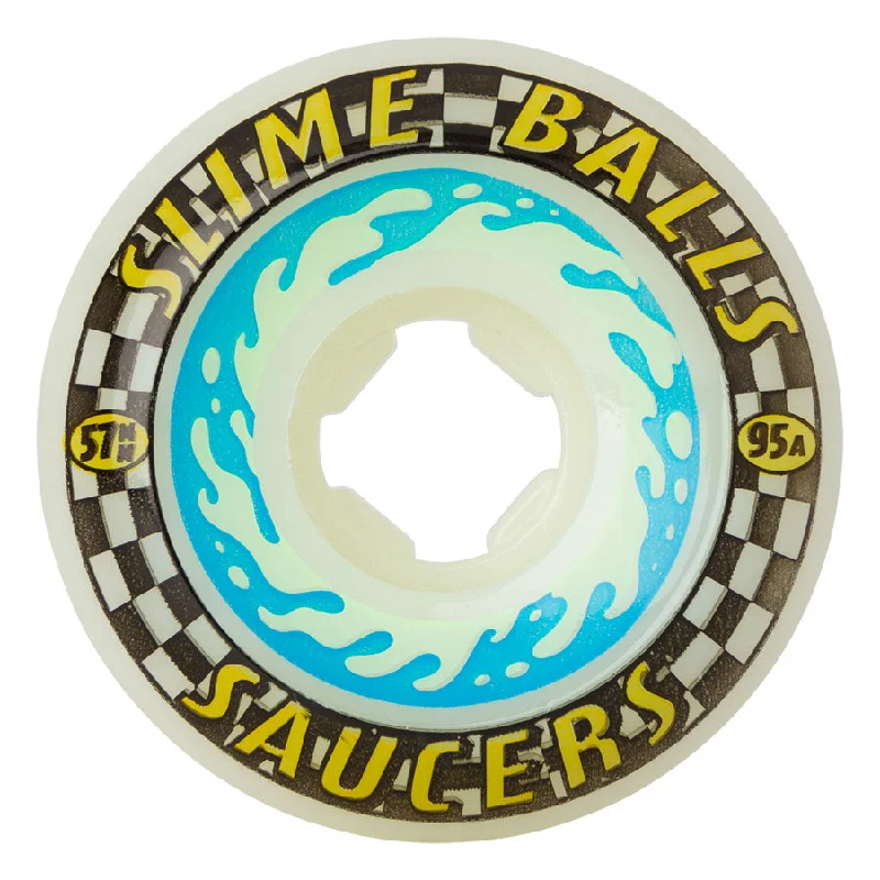 Premium Skateboard Wheels For Street Rides-Slime Balls - Saucers - 95A/57MM