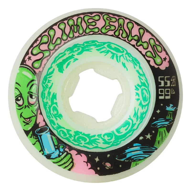 Skateboard Wheels For Ultimate Control-Slime Balls - Saucers - White - 99A/55MM