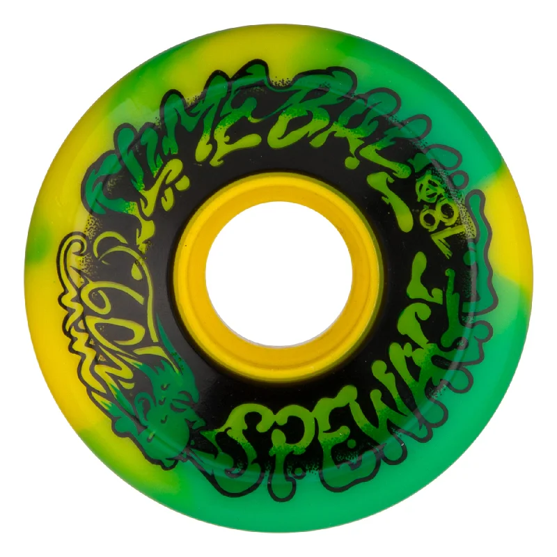 High-Speed Skateboard Wheels For Tricks-Slime Balls - Spewage OG - Slime Green Yellow Swirl - 78A/60MM