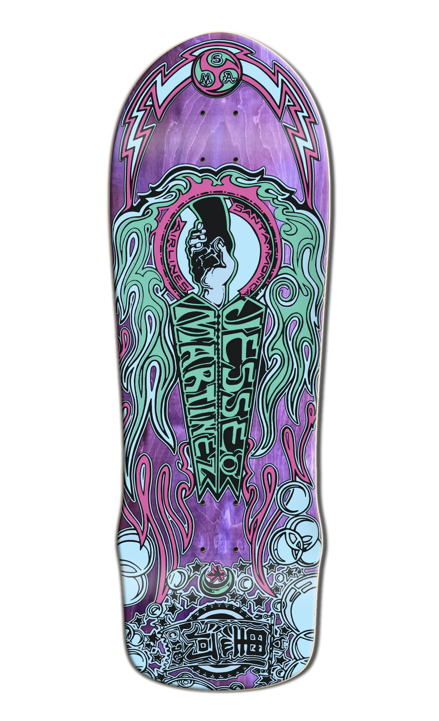 Personalized Skateboard Deck For Artistic Expression-SMA - Jesse Martinez - Handshake - Purple - 10