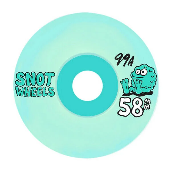 Skateboard Wheels With High Grip For Tricks-Snot Wheel Co Team Conical 58MM 99A - Pale Teal