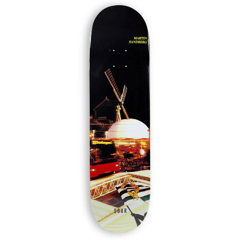 Personalized Skateboard Deck With Cool Graphics-Sour Solution Martin Stockholm Nights Skateboard Deck - 8.25"