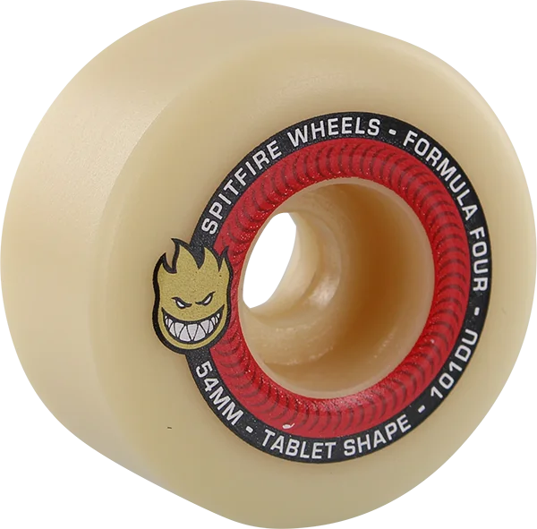 Skateboard Wheels For Maximum Speed-Spitfire - Formula 4 - Tablet - 101A/54MM - NAT/RED