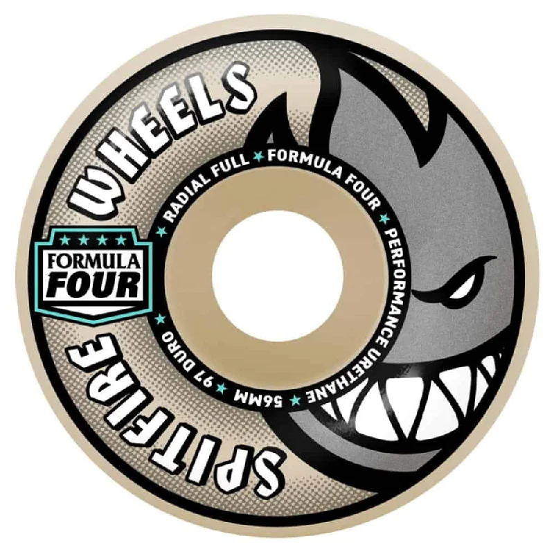 Skateboard Wheels For All Skate Types-Spitfire Formula Four Radial Full 97a Wheels