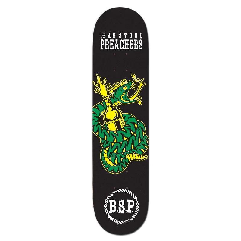 Custom Skateboard Deck For Beginner And Advanced Skaters-The Bar Stool Preachers - Snake Logo - Skateboard Deck