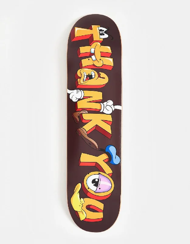 Personalized Skateboard Deck For Tricks-Thank You Tooned Skateboard Deck - 8"