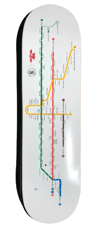 Personalized Skateboard Deck For Skateboarding Enthusiasts-So Hip x TTC Map | White Asst. Sizes