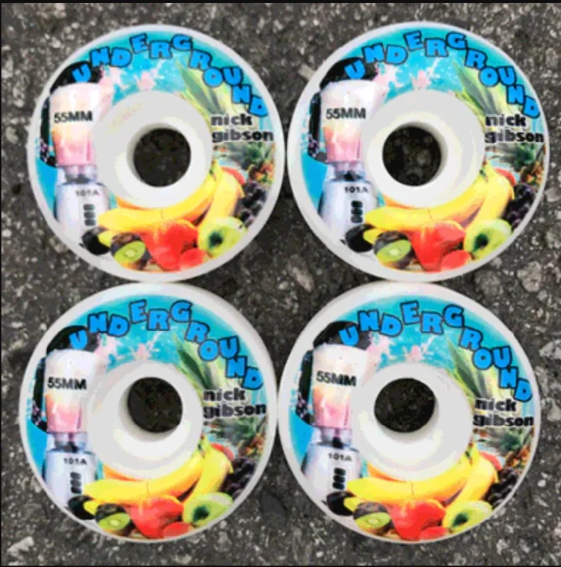 High-Durability Skateboard Wheels-Underground Wheels - Smoothie Nick Gibson Signature 55mm 101A