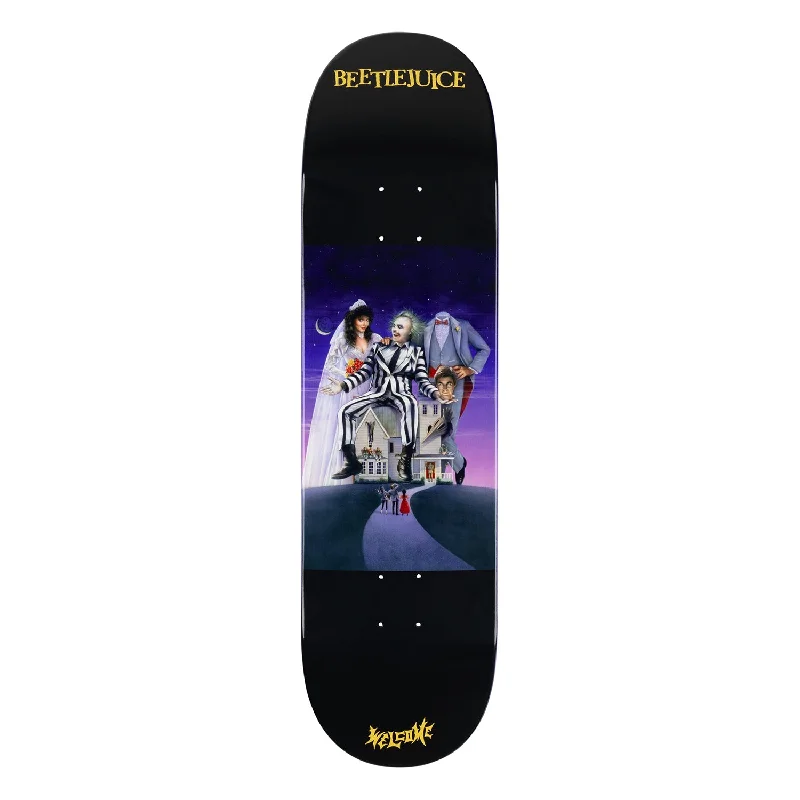 Personalized Skateboard Deck For Vintage Skating-Welcome Beetlejuice Showtime on Popsicle Black/Purple Dip 8.5"