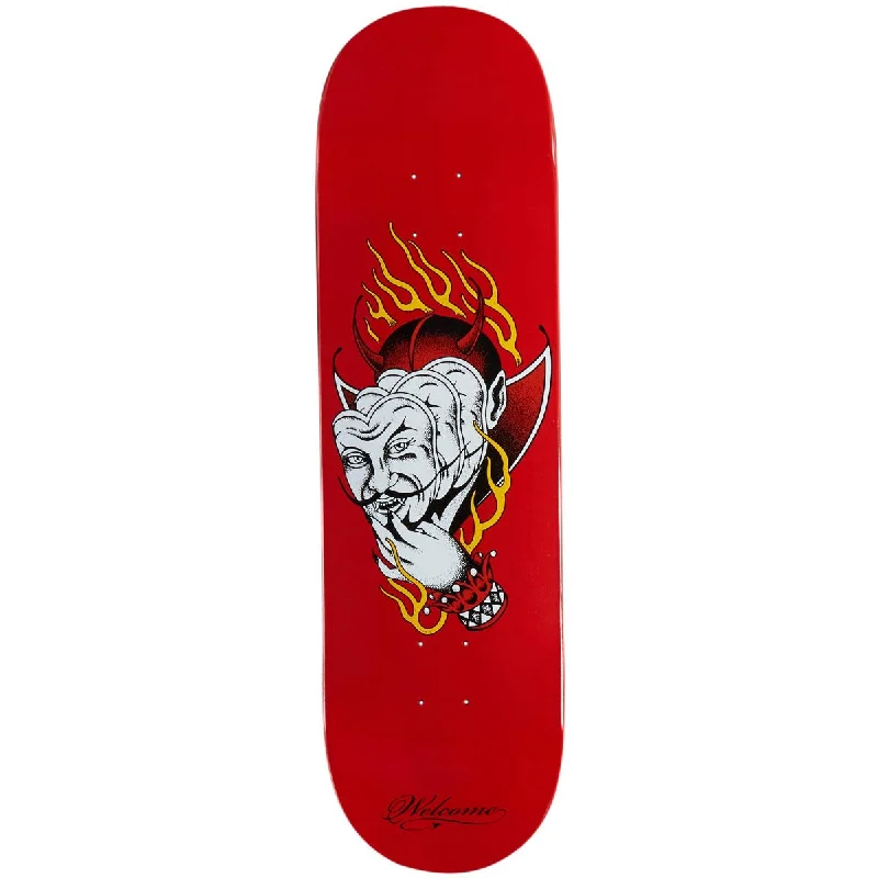 Custom Skateboard Deck For Skateparks-Welcome Diablo On A Popsicle Skateboard Deck - Red Dip - 8.75"